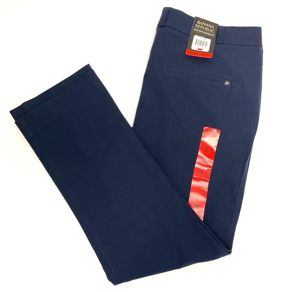 Banana Republic Womens Sz 8 Slim-Straight Midrise Navy Capri Stretch Career Pant - Picture 8 of 8